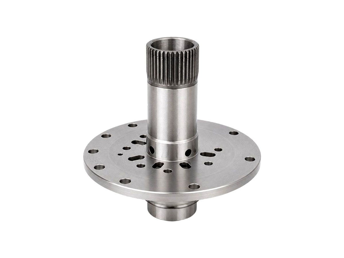 Splined flange shaft CNC machined part